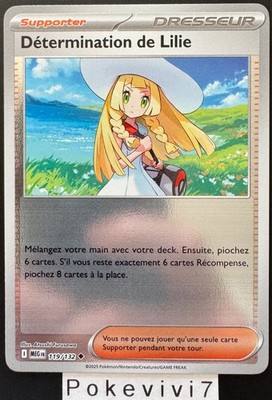 Pokemon Karte LILIE DETERMINATION 119/132 REVERSE ME01 MEG FR NEU