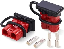 Battery Quick Connect Disconnect 6-12 Gauge Wire Plug Kit, 12-36V DC, 50A, 2 Pck
