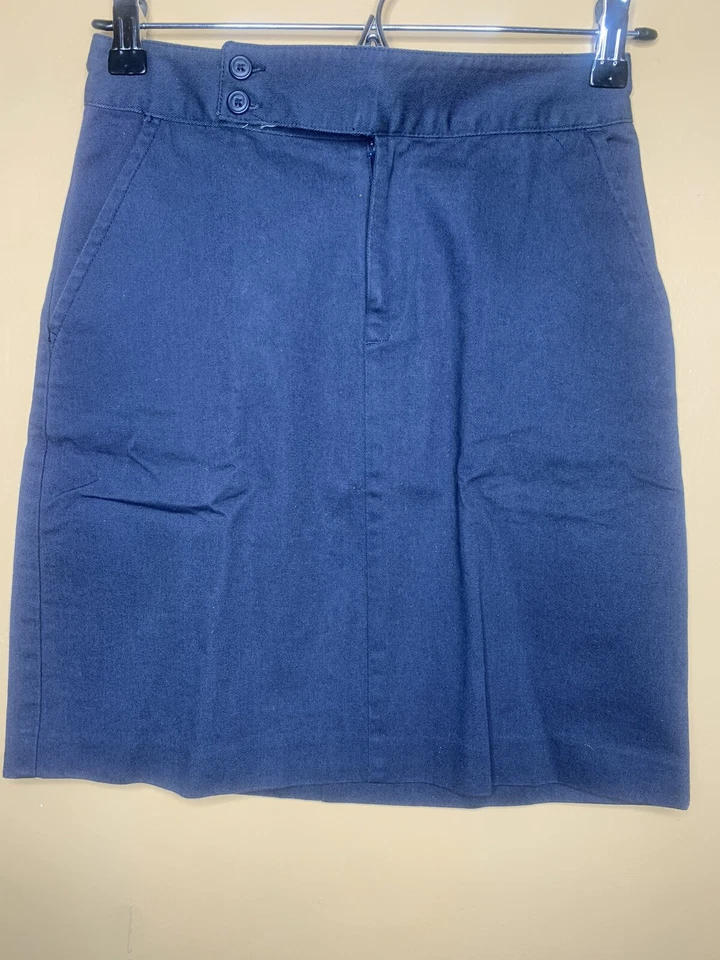 Falda Gap Niña Talla O Recta Azul Caqui Mini Frente Plano Foto 3 de 4