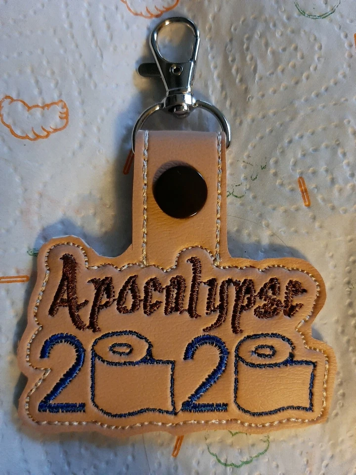 Llavero bordado Apocalypse 2020 llavero etiqueta equipaje monedero papel higiénico  Foto 2 de 2