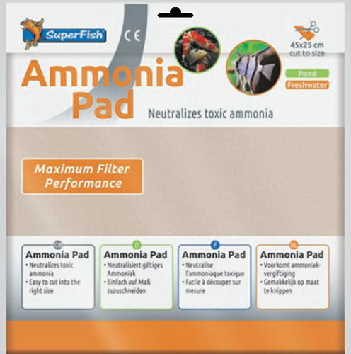 Superfish Ammonia Remover Filter Pad 45x25cm Cut Size Fits Most Aquarium Filters