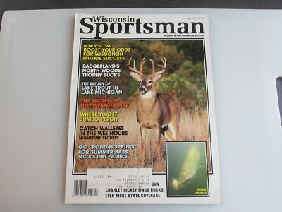 Wisconsin Sportsman Magazine July 1987 Good Condition