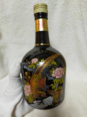 Suntory Old Whisky Special Design Golden pheasa Glass bottle (empty) 70 Limited