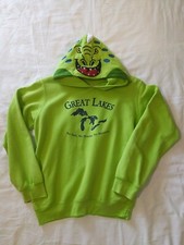 Great Lakes Hoodie Youth Lg Dragon No sharks Lime Green Wild Child Shark Free