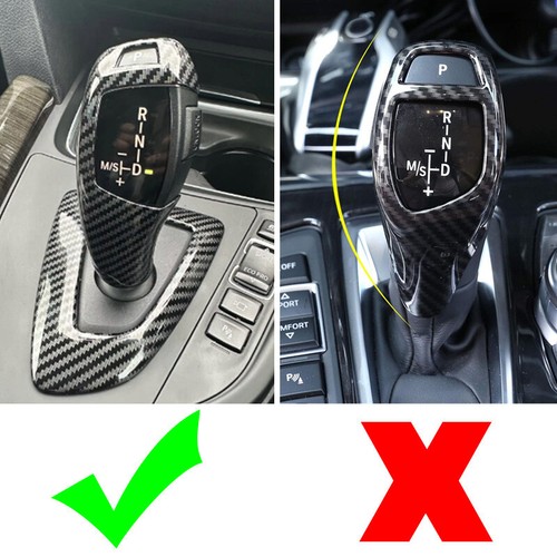 RHD Gear Shift Knob Cover Trim Carbon Fiber Black For BMW F10 F18 X3 F25 X4 F26 - Picture 3 of 9