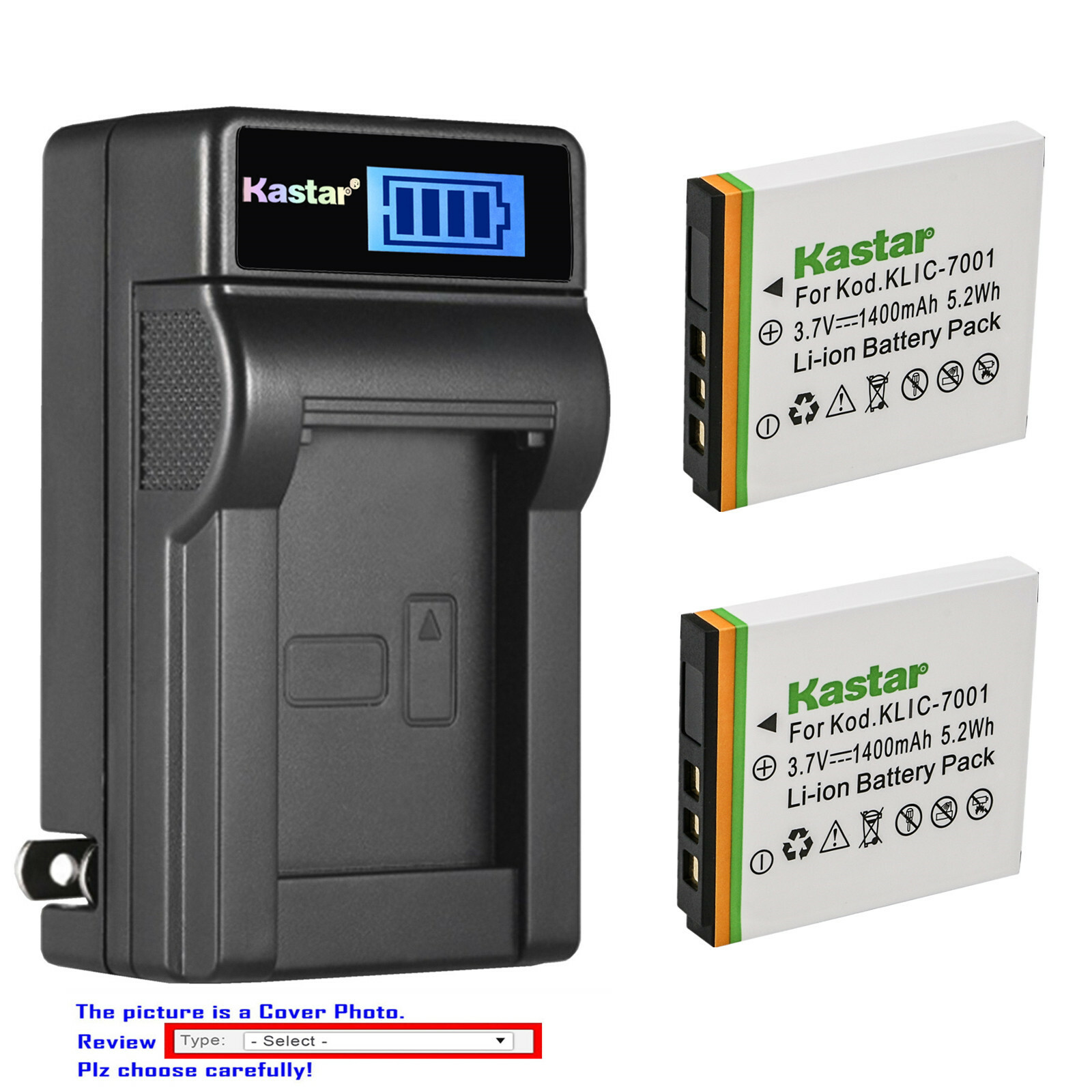 Kastar Battery LCD Wall Charger for Kodak KLIC7001 Kodak EasyShare MD853 Camera eBay