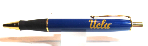 UCLA bedruckter Kugelschreiber Schwermetall Click Top + Samtbeutel - Bild 1 von 1