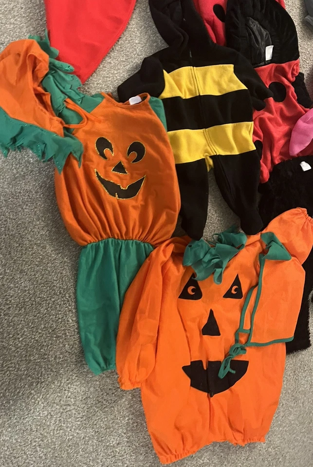 Halloween Costume Lot Infant Baby Toddler ladybug pea bunting, chili pepper - Image 4 of 4