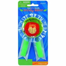 Jungle Animals Wild Safari Zoo Cute Birthday Party Favor Confetti Award Ribbon