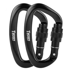 Climbing Locking Carabiner Clip Rappelling - 25KN Heavy Duty Large Screwgate ...