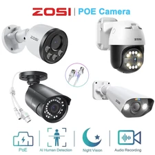 ZOSI 4MP/5MP PoE Security IP Camera Add-on AI Detect Night Vision Outdoor Audio
