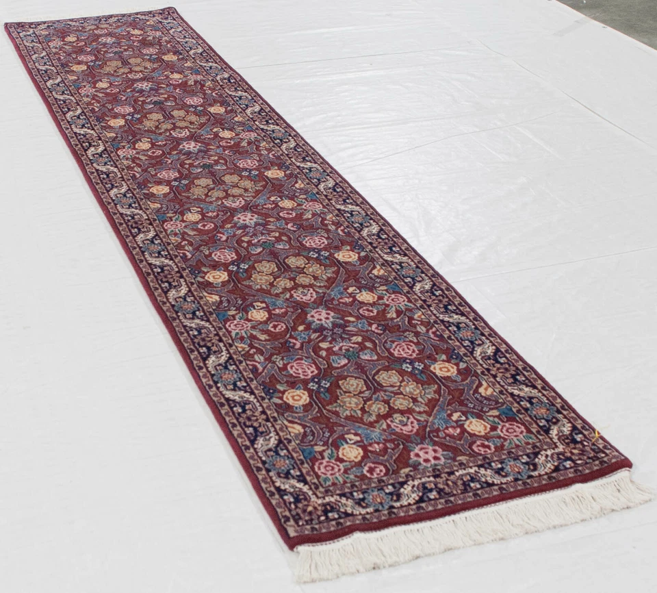 RRA 2.5x12 Runner Kashan Dabir Design Maroon & Navy Rug 31313 - Image 2 of 4