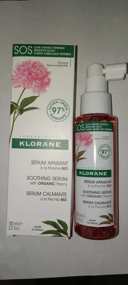 Klorane Soothing Anti Irritating SOS Serum With Peony Sensitive Scalp 3.3 fl oz