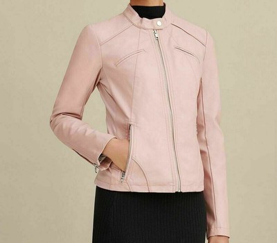 guess leather touch jacket