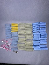 VTG Hair Curlers LOT Asst Sizes And Colors of Rollers Pins Picks