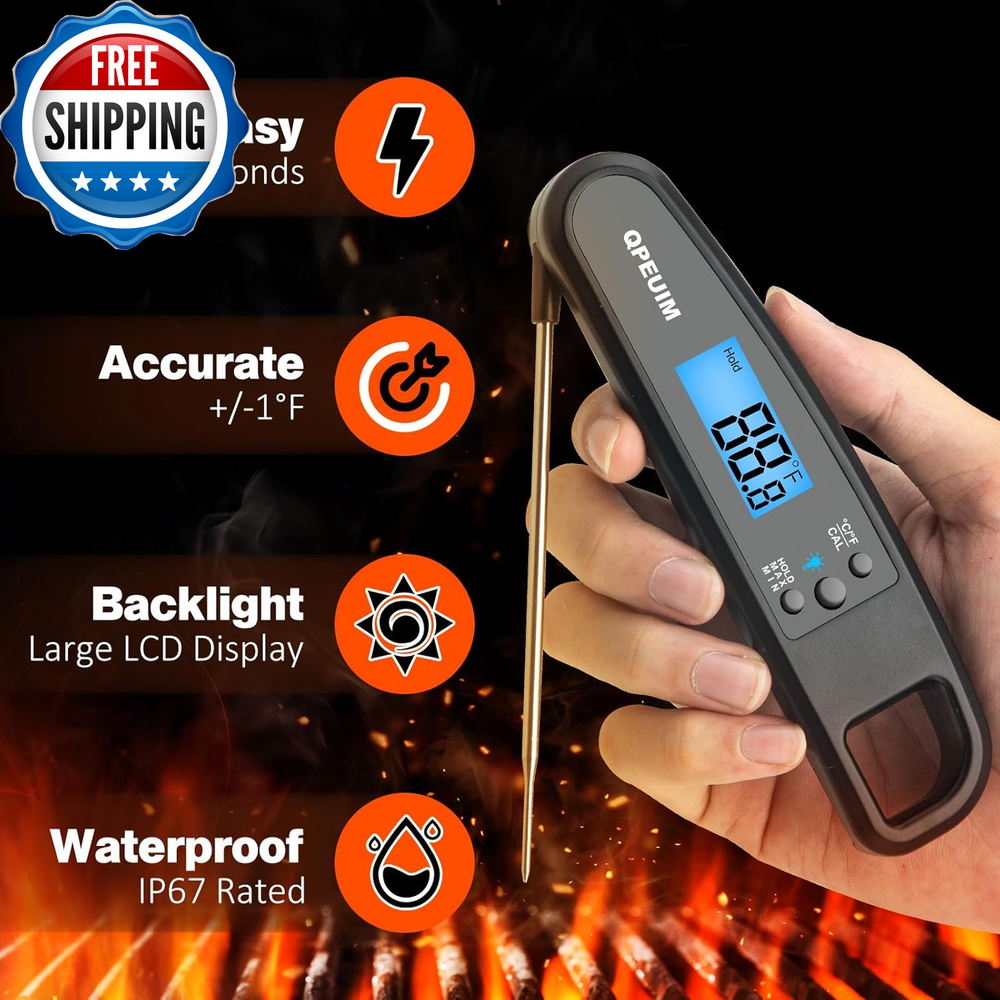 Digital Meat Thermometer Instant Read Meat Thermometer for Cooking Kitchen Food