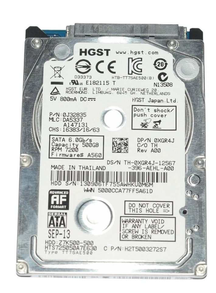 HTS725050A7E630 NEW HGST 500GB 7200RPM 2.5" SATA Thin Laptop Hard Driv 7mm 2.5" - Image 3 of 4