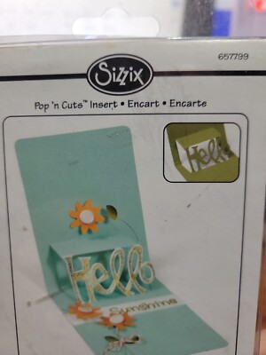Sizzix Pop' n cuts insert 657799 Hello 3-D die cut | eBay