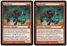 Detritivore x2 2x 2007 Planar Chaos Red Rare Creature MTG SP - NM AZ1