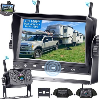 HD 1080P 7 inch RV Wireless Backup Camera 15Min Easy Install Clear Night Visi...