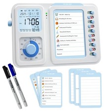 Visual Timer for Kids with Planning Board, 3-in-1 Visual Schedule for Kids