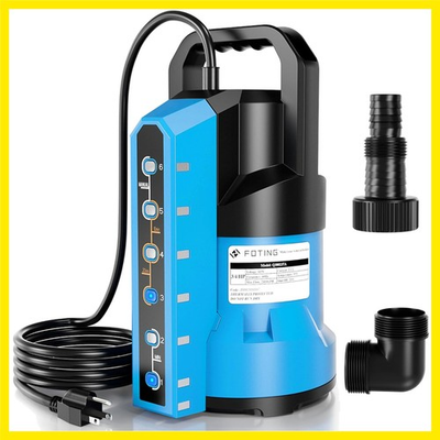 #ad Sump Pump 3 4HP Automatic Submersible Water Pump 2400GPH Thermoplastic Elect... $129.59