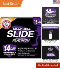 Clump  Seal SLIDE Platinum Multi-Cat Litter - 18lbs, Easy Clean  Odor Control