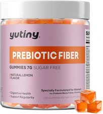 Fiber Gummies 4 Women: 7g Prebiotic Fiber w/ Inulin Psyllium Probiotics 120 Chew