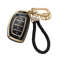 for Hyundai Key Fob Cover with Keychain Lanyard, Key Fob For Hyundai A