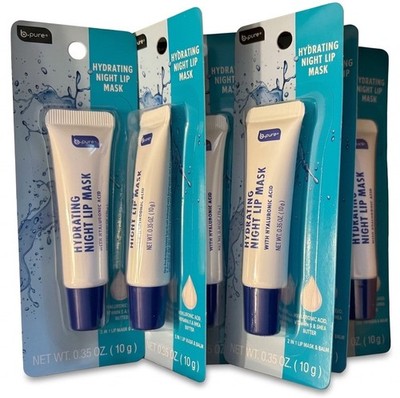 B Pure Hydrating Night Lip Mask Overnight Treatment Dry Lips Hyaluronic Acid
