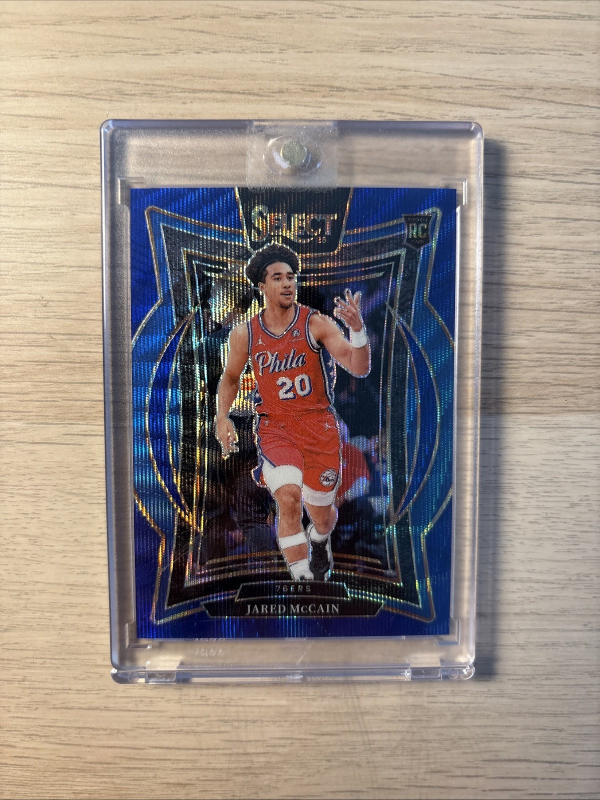 2024-25 Panini Select - Concourse Jared McCain #82 Blue Wave Prizm /75 (RC)