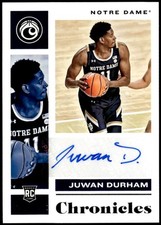 2021 Chronicles Draft Picks #CR-JDU Juwan Durham Chronicles Rookie Auto E1