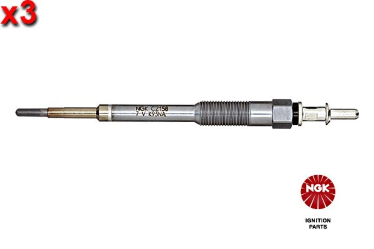 NGK 3x Glow Plug For SMART Fortwo 09- 6601590401