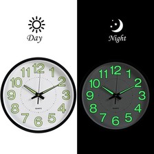 30CM Large Luminous Wall Clocks Glow In The Dark Silent Home Digital Clock Decor