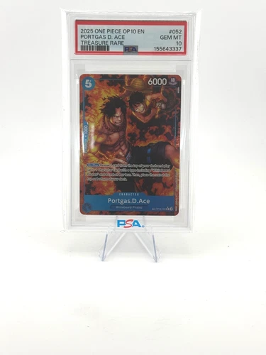 One Piece TCG Portgas.D.Ace Treasure Rare Alt Art Card OP08-052 Psa 10