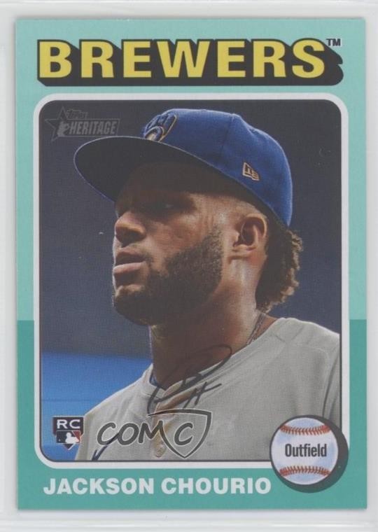 2024 Topps Heritage High Number Aqua Border Jackson Chourio #632 Rookie RC 1xd