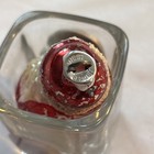 Vintage unsilvered hand painted Mercury Glass Santa West Germany Mica Flocked — photo 7