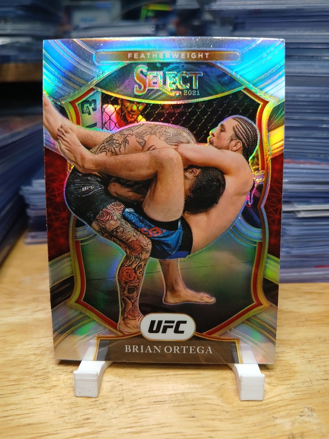2021 Panini Select UFC Brian Ortega Base Silver Concourse Prizm