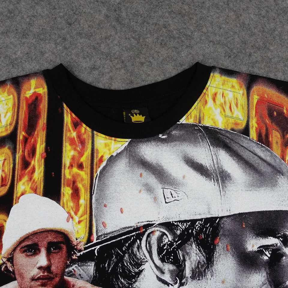 Camisa Justin Bieber Para Hombres Camiseta Grande Gráfica Llama Rap Ropa de Calle Estampado Completo Foto 3 de 4