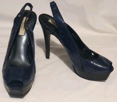 Simply Vera Vera Wang Heels Size 7.5 M Richter Blue Shoes 