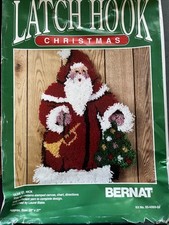 Santa St. Nick Bernard Christmas Latch Hook Kit NOS