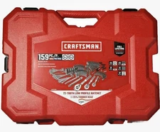 Craftsman 159-Piece Standard SAE & Metric Chrome Mechanics Tool Set + Hard Case