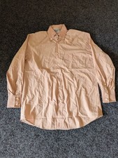 Brunello Cucinelli Shirt Mens Medium Micro Gingham Italy Orange 100 Cotton