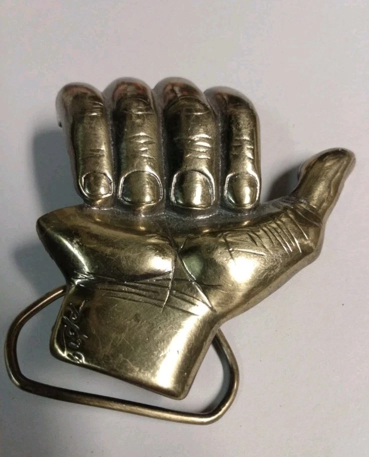 老式 BELT BUCKLE LTD ED 1979 拇指骑手牛仔批准 Emoji GABC #246 — 第 3/4 张图片