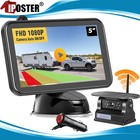 5" Touch Monitor wireless Solar Magnetic Backup Camera DVR Car Reversing System