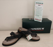 Mephisto Women's Sz 37 US 7 Black Nubuck Leather Helen Sandals 160