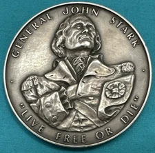 .999 Silver NH GENERAL JOHN STARK MEDAL 2.5" Medallic Arts Co.  4.3 oz t