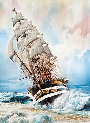 Puzzle (1000 T.) Segelschiff Amerigo Vespucci (Clementoni) NEU/OVP