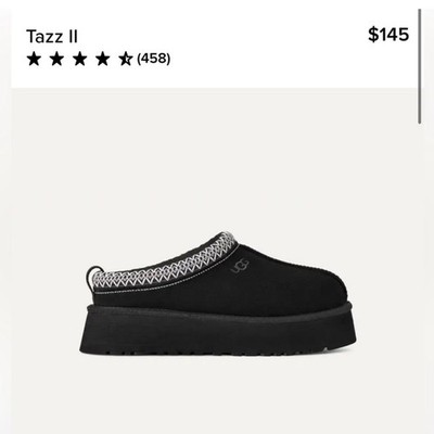 UGG Tasman Tazz II Black Mule Slip On Loafers Women s Size 7