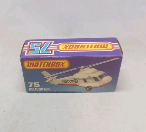 Matchbox Lesney Superfast No75 HELICOPTER " Empty L TYPE box " WITHOUT NEW